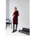 Knitted dress "Flowers" red/burgundy 